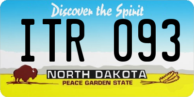 ND license plate ITR093