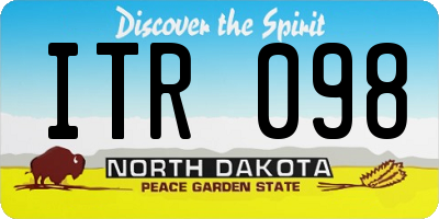 ND license plate ITR098