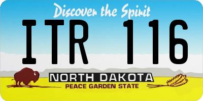 ND license plate ITR116