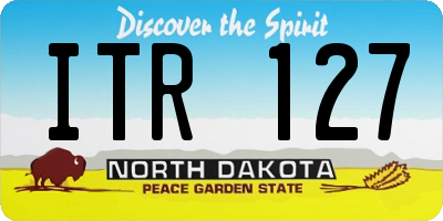 ND license plate ITR127