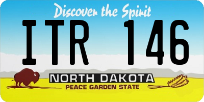 ND license plate ITR146