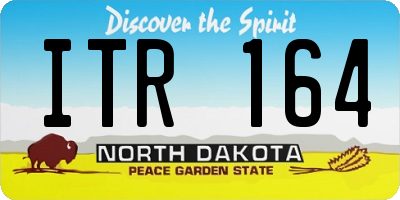 ND license plate ITR164