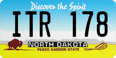 ND license plate ITR178