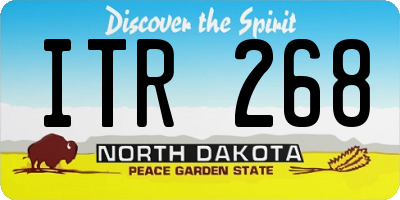 ND license plate ITR268