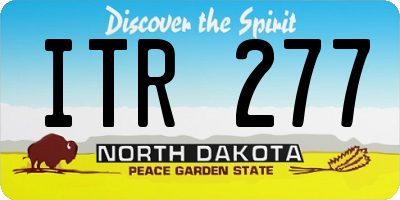 ND license plate ITR277