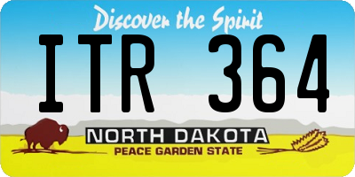 ND license plate ITR364