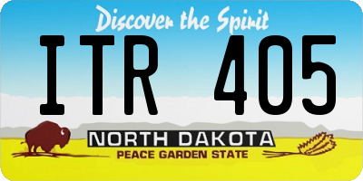 ND license plate ITR405