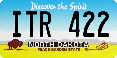ND license plate ITR422