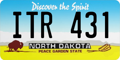 ND license plate ITR431