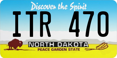 ND license plate ITR470