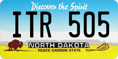 ND license plate ITR505