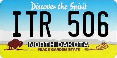 ND license plate ITR506