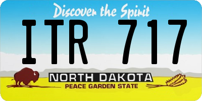 ND license plate ITR717
