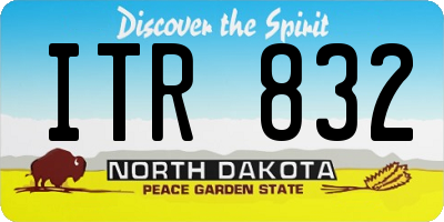 ND license plate ITR832
