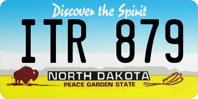 ND license plate ITR879