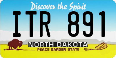 ND license plate ITR891