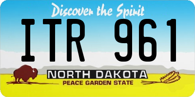 ND license plate ITR961