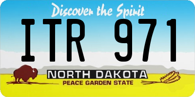 ND license plate ITR971