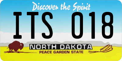 ND license plate ITS018