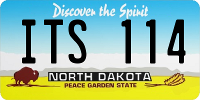 ND license plate ITS114