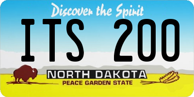 ND license plate ITS200