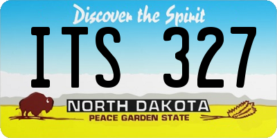 ND license plate ITS327