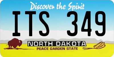 ND license plate ITS349