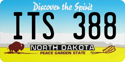 ND license plate ITS388