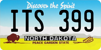 ND license plate ITS399