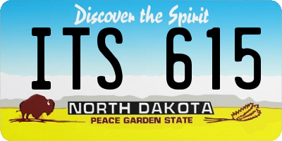 ND license plate ITS615
