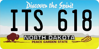 ND license plate ITS618