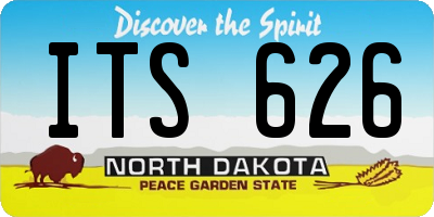 ND license plate ITS626