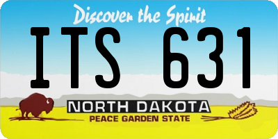 ND license plate ITS631