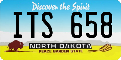ND license plate ITS658