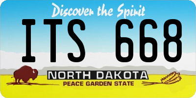 ND license plate ITS668