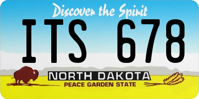ND license plate ITS678