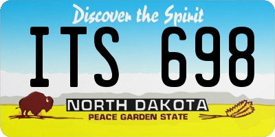 ND license plate ITS698