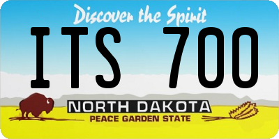 ND license plate ITS700