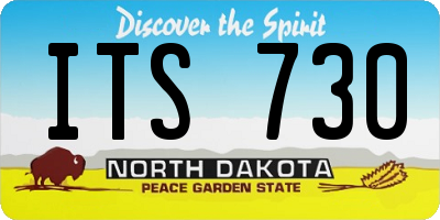 ND license plate ITS730