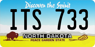 ND license plate ITS733