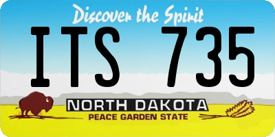 ND license plate ITS735