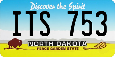 ND license plate ITS753