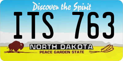 ND license plate ITS763