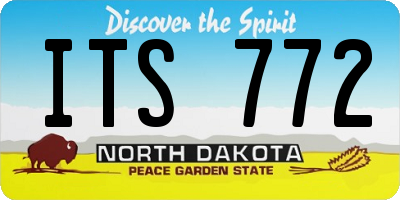 ND license plate ITS772