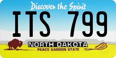 ND license plate ITS799