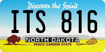 ND license plate ITS816