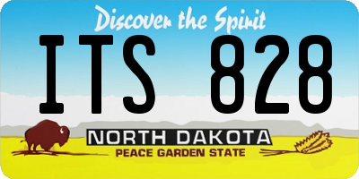 ND license plate ITS828