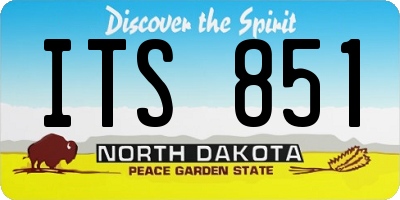 ND license plate ITS851