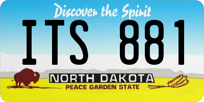 ND license plate ITS881