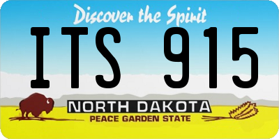 ND license plate ITS915